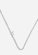 Load image into Gallery viewer, Side Letter Necklace: Silver Multi Letters