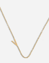 Load image into Gallery viewer, Side Letter Necklace: Gold Multi Letters
